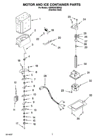 05 - Motor And Ice Container Parts parts for Kitchenaid Refrigerator KSRW25CRSS02 from AppliancePartsPros.com