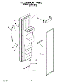 07 - Freezer Door Parts parts for Kitchenaid Refrigerator KSRW25CRSS02 from AppliancePartsPros.com