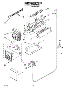 12 - Icemaker Parts, Optional Parts parts for Kitchenaid Refrigerator KSRW25CRSS02 from AppliancePartsPros.com