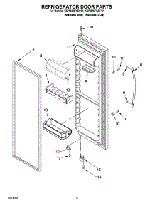 06 - Refrigerator Door Parts parts for Kitchenaid Refrigerator KSRG25FKST17 from AppliancePartsPros.com