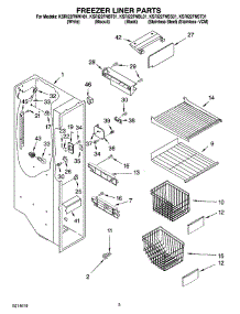 04 - Freezer Liner Parts parts for Kitchenaid Refrigerator KSRI22FNST01 from AppliancePartsPros.com