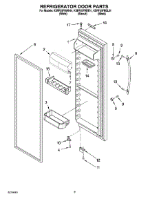 06 - Refrigerator Door Parts parts for Kitchenaid Refrigerator KSRF25FRBT01 from AppliancePartsPros.com