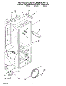 02 - Refrigerator Liner Parts parts for Kitchenaid Refrigerator KSRF25FRWH01 from AppliancePartsPros.com