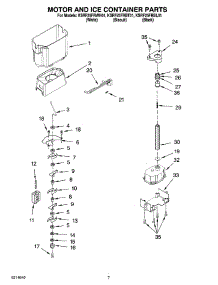 05 - Motor And Ice Container Parts parts for Kitchenaid Refrigerator KSRF25FRWH01 from AppliancePartsPros.com