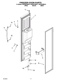 07 - Freezer Door Parts parts for Kitchenaid Refrigerator KSRF25FRBL01 from AppliancePartsPros.com