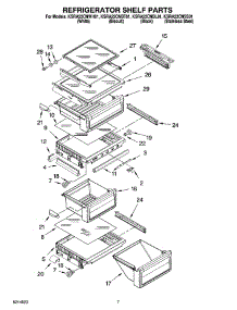 05 - Refrigerator Shelf Parts parts for Kitchenaid Refrigerator KSRA22CNBL01 from AppliancePartsPros.com