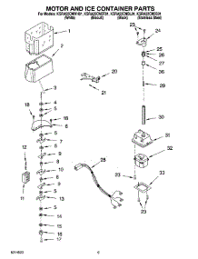 06 - Motor And Ice Container Parts parts for Kitchenaid Refrigerator KSRA22CNBL01 from AppliancePartsPros.com