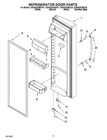 07 - Refrigerator Door Parts parts for Kitchenaid Refrigerator KSRA22CNBL01 from AppliancePartsPros.com