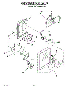 08 - Dispenser Front Parts parts for Kitchenaid Refrigerator KSRG25FKSS17 from AppliancePartsPros.com