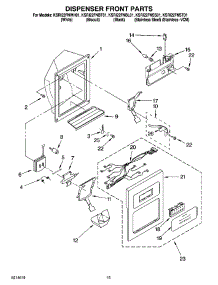 09 - Dispenser Front Parts parts for Kitchenaid Refrigerator KSRI22FNBT01 from AppliancePartsPros.com