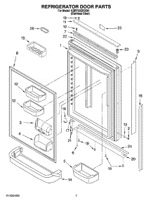 04 - Refrigerator Door Parts parts for Kitchenaid Refrigerator KBRP20ERSS01 from AppliancePartsPros.com