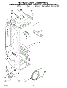 02 - Refrigerator Liner Parts parts for Kitchenaid Refrigerator KSRP25FNST01 from AppliancePartsPros.com