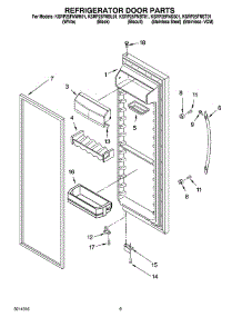 06 - Refrigerator Door Parts parts for Kitchenaid Refrigerator KSRP25FNST01 from AppliancePartsPros.com