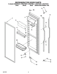 06 - Refrigerator Door Parts parts for Kitchenaid Refrigerator KSRI25FNBL01 from AppliancePartsPros.com