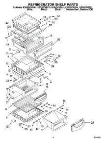 03 - Refrigerator Shelf Parts parts for Kitchenaid Refrigerator KSRJ25CNST01 from AppliancePartsPros.com