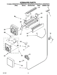 12 - Icemaker Parts, Optional Parts parts for Kitchenaid Refrigerator KSRD22FKBT16 from AppliancePartsPros.com