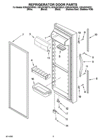 06 - Refrigerator Door Parts parts for Kitchenaid Refrigerator KSRJ25CNWH01 from AppliancePartsPros.com