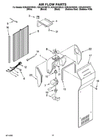 09 - Air Flow Parts parts for Kitchenaid Refrigerator KSRJ25CNST01 from AppliancePartsPros.com