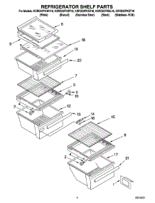 03 - Refrigerator Shelf Parts parts for Kitchenaid Refrigerator KSRD22FKWH16 from AppliancePartsPros.com