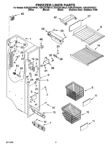 04 - Freezer Liner Parts parts for Kitchenaid Refrigerator KSRJ25CNBT01 from AppliancePartsPros.com