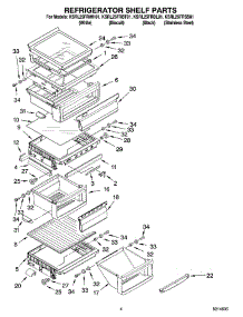 03 - Refrigerator Shelf Parts parts for Kitchenaid Refrigerator KSRL25FRWH01 from AppliancePartsPros.com