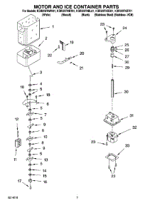 05 - Motor And Ice Container Parts parts for Kitchenaid Refrigerator KSRI25FNBT01 from AppliancePartsPros.com