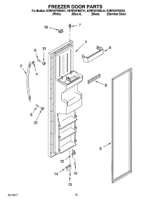 08 - Freezer Door Parts parts for Kitchenaid Refrigerator KSRP22FNSS01 from AppliancePartsPros.com