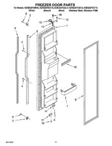 07 - Freezer Door Parts parts for Kitchenaid Refrigerator KSRD25FKBT16 from AppliancePartsPros.com
