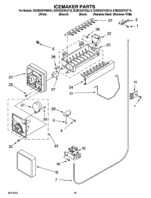 12 - Icemaker Parts, Optional Parts parts for Kitchenaid Refrigerator KSRD25FKBT16 from AppliancePartsPros.com