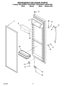 06 - Refrigerator Door Parts parts for Kitchenaid Refrigerator KSRL25FRBT01 from AppliancePartsPros.com