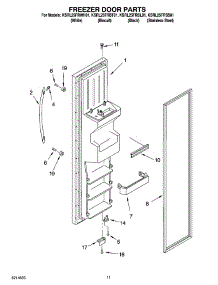 07 - Freezer Door Parts parts for Kitchenaid Refrigerator KSRL25FRBT01 from AppliancePartsPros.com