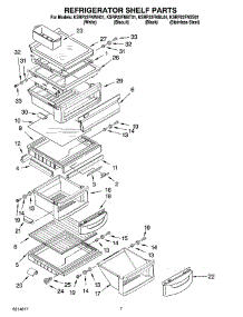 05 - Refrigerator Shelf Parts parts for Kitchenaid Refrigerator KSRP22FNBL01 from AppliancePartsPros.com