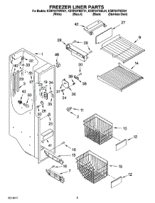 04 - Freezer Liner Parts parts for Kitchenaid Refrigerator KSRP22FNBT01 from AppliancePartsPros.com