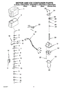 06 - Motor And Ice Container Parts parts for Kitchenaid Refrigerator KSRP22FNBT01 from AppliancePartsPros.com
