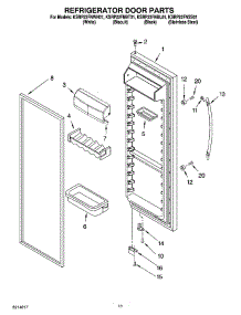 07 - Refrigerator Door Parts parts for Kitchenaid Refrigerator KSRP22FNBL01 from AppliancePartsPros.com