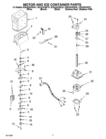 05 - Motor And Ice Container Parts parts for Kitchenaid Refrigerator KSRJ25CNSS01 from AppliancePartsPros.com