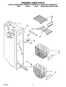 04 - Freezer Liner Parts parts for Kitchenaid Refrigerator KSRD25FKST16 from AppliancePartsPros.com