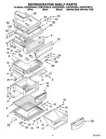 03 - Refrigerator Shelf Parts parts for Kitchenaid Refrigerator KSRP25FNSS01 from AppliancePartsPros.com
