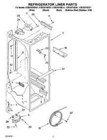 02 - Refrigerator Liner Parts parts for Kitchenaid Refrigerator KSRI25FNSS01 from AppliancePartsPros.com