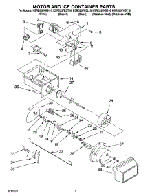 05 - Motor And Ice Container Parts parts for Kitchenaid Refrigerator KSRD25FKBL16 from AppliancePartsPros.com