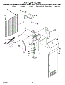 09 - Air Flow Parts parts for Kitchenaid Refrigerator KSRA25CNSS01 from AppliancePartsPros.com