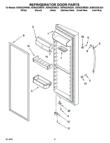 06 - Refrigerator Door Parts parts for Kitchenaid Refrigerator KSRA25CNWH01 from AppliancePartsPros.com