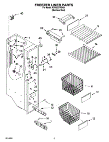 04 - Freezer Liner Parts parts for Kitchenaid Refrigerator KSRB25FRBX01 from AppliancePartsPros.com