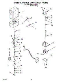 05 - Motor And Ice Container Parts parts for Kitchenaid Refrigerator KSRB25FRBX01 from AppliancePartsPros.com