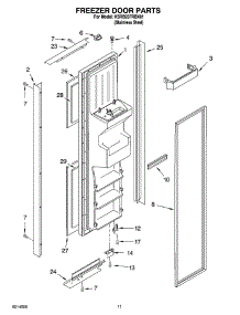 07 - Freezer Door Parts parts for Kitchenaid Refrigerator KSRB25FRBX01 from AppliancePartsPros.com