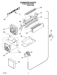 12 - Icemaker Parts, Optional Parts parts for Kitchenaid Refrigerator KSRB25FRBX01 from AppliancePartsPros.com
