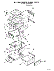 03 - Refrigerator Shelf Parts parts for Kitchenaid Refrigerator KSRA22KNSS01 from AppliancePartsPros.com