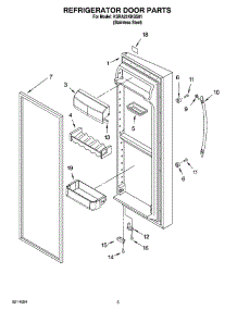 04 - Refrigerator Door Parts parts for Kitchenaid Refrigerator KSRA22KNSS01 from AppliancePartsPros.com
