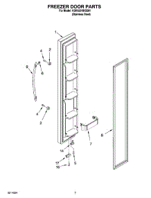 05 - Freezer Door Parts parts for Kitchenaid Refrigerator KSRA22KNSS01 from AppliancePartsPros.com