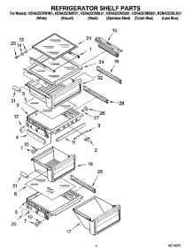 03 - Refrigerator Shelf Parts parts for Kitchenaid Refrigerator KSRA25CNLK01 from AppliancePartsPros.com